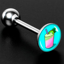 Load image into Gallery viewer, Summer Drink Barbell Tongue Ring by Onyx O
