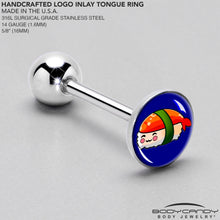 Load image into Gallery viewer, Sushi Barbell Tongue Ring by Onyx O
