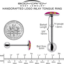 Load image into Gallery viewer, Taco Queen Barbell Tongue Ring by Onyx O
