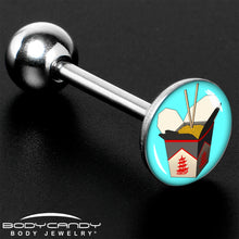 Load image into Gallery viewer, Chinese Take Out Barbell Tongue Ring by Onyx O
