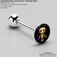 Load image into Gallery viewer, Voodoo Doll Barbell Tongue Ring by Onyx O
