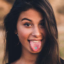 Load image into Gallery viewer, Holiday Christmas Spirit Ghost Barbell Tongue Ring by Onyx O

