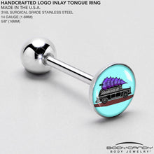 Load image into Gallery viewer, Holiday Christmas Hearse Barbell Tongue Ring by Onyx O

