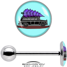 Load image into Gallery viewer, Holiday Christmas Hearse Barbell Tongue Ring by Onyx O
