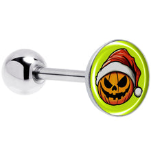 Load image into Gallery viewer, Christmas Holiday Santa Hat Pumpkin Barbell Tongue Ring by Onyx O
