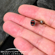 Load image into Gallery viewer, XOXO Heart Barbell Tongue Ring by Onyx O
