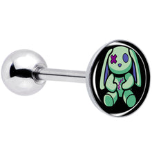 Load image into Gallery viewer, Zombie Bunny Barbell Tongue Ring by Onyx O
