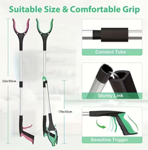 Load image into Gallery viewer, Heavy-Duty Steel Folding Trash Picker – 32" with Magnet &amp; Anti-Slip Handle
