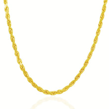 Load image into Gallery viewer, 5.0mm 14k Yellow Gold Solid Diamond Cut Rope Chain

