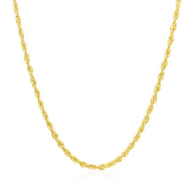 Load image into Gallery viewer, 2.0mm 14k Yellow Gold Light Rope Chain
