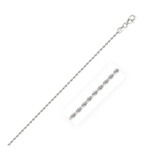 Load image into Gallery viewer, 2.0mm 14k White Gold Solid Diamond Cut Rope Chain
