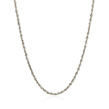 Load image into Gallery viewer, 2.0mm 14k White Gold Solid Diamond Cut Rope Chain
