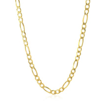 Load image into Gallery viewer, 3.8mm 14k Yellow Gold Solid Figaro Chain
