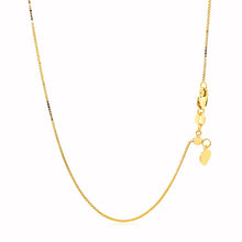 Load image into Gallery viewer, 14k Yellow Gold Adjustable Box Chain 0.7mm
