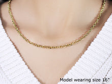 Load image into Gallery viewer, 4.0mm 14k Yellow Gold Diamond Cut Cable Link Chain
