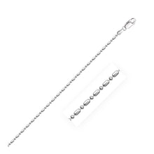Load image into Gallery viewer, 14k White Gold Diamond-Cut Alternating Bead Chain 1.2mm
