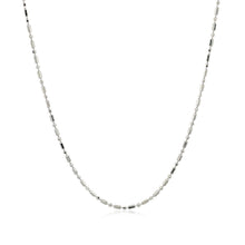 Load image into Gallery viewer, 14k White Gold Diamond-Cut Alternating Bead Chain 1.2mm
