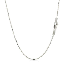 Load image into Gallery viewer, 14k White Gold Diamond-Cut Alternating Bead Chain 1.2mm
