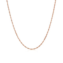 Load image into Gallery viewer, 14k Rose Gold Singapore Chain 1.0mm

