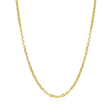 Load image into Gallery viewer, 14k Yellow Gold Diamond Cut Cable Link Chain 1.8mm
