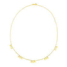Load image into Gallery viewer, 14k Yellow Gold Necklace with Circle Dangle Stations
