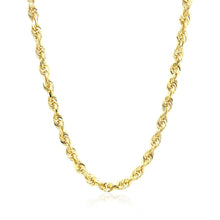 Load image into Gallery viewer, 4.0mm 10k Yellow Gold Solid Diamond Cut Rope Chain
