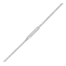 Load image into Gallery viewer, 14k White Gold Childrens Heart Link ID Bracelet
