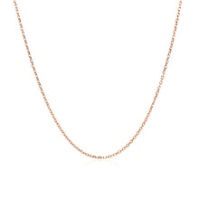 Load image into Gallery viewer, 14k Pink Gold Diamond Cut Cable Link Chain 0.8mm
