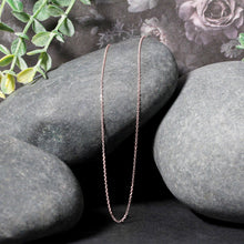 Load image into Gallery viewer, 14k Pink Gold Diamond Cut Cable Link Chain 0.8mm
