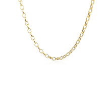 Load image into Gallery viewer, 3.2mm 14k Yellow Gold Oval Rolo Chain
