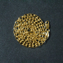 Load image into Gallery viewer, 3.2mm 14k Yellow Gold Oval Rolo Chain
