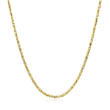 Load image into Gallery viewer, Diamond Cut Fancy Links Pendant Chain in 14k Yellow Gold (1.5mm)
