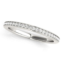 Load image into Gallery viewer, 14k White Gold Simple Diamond Wedding Ring (1/4 cttw)
