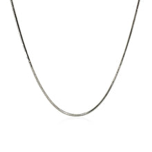 Load image into Gallery viewer, Rhodium Plated 1.2mm Sterling Silver Snake Style Chain
