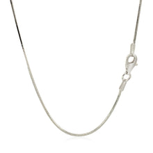 Load image into Gallery viewer, Rhodium Plated 1.2mm Sterling Silver Snake Style Chain
