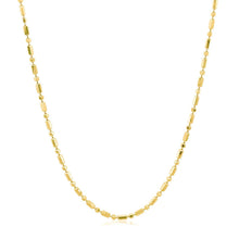 Load image into Gallery viewer, 14k Yellow Gold Diamond-Cut Alternating Bead Chain 1.5mm
