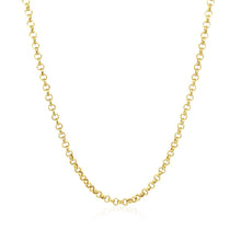 Load image into Gallery viewer, 2.3mm 14k Yellow Gold Rolo Chain
