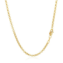 Load image into Gallery viewer, 2.3mm 14k Yellow Gold Rolo Chain
