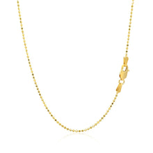 Load image into Gallery viewer, 14k Yellow Gold Diamond-Cut Bead Chain 1.2mm
