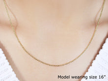 Load image into Gallery viewer, 14k Yellow Gold Diamond-Cut Bead Chain 1.2mm
