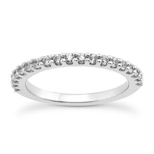 Load image into Gallery viewer, 14k White Gold Shared Prong Diamond Wedding Ring Band with U Settings
