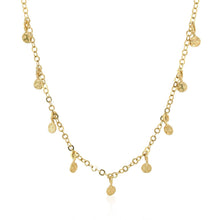 Load image into Gallery viewer, Choker Necklace with Hammered Beads in 14k Yellow Gold
