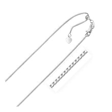 Load image into Gallery viewer, 14k White Gold Adjustable Box Chain 0.85mm
