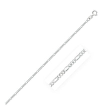 Load image into Gallery viewer, 14k White Gold Solid Figaro Chain 1.9mm
