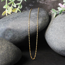 Load image into Gallery viewer, 14k Yellow Gold Singapore Chain 0.8mm
