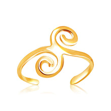 Load image into Gallery viewer, 14k Yellow Gold Scrollwork Motif Toe Ring

