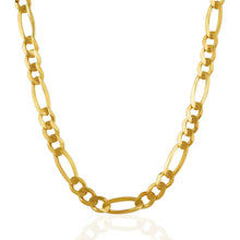 Load image into Gallery viewer, 7.0mm 14k Yellow Gold Solid Figaro Chain

