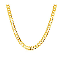 Load image into Gallery viewer, 3.6mm 14k Yellow Gold Solid Curb Chain
