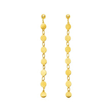 Load image into Gallery viewer, 14k Yellow Gold Post Dangle Earrings with Polished Circles
