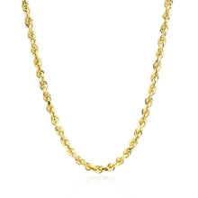 Load image into Gallery viewer, 3.5mm 10k Yellow Gold Solid Diamond Cut Rope Chain
